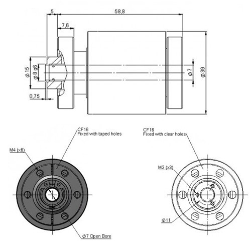 Magnetically coupled rotary feedthrough